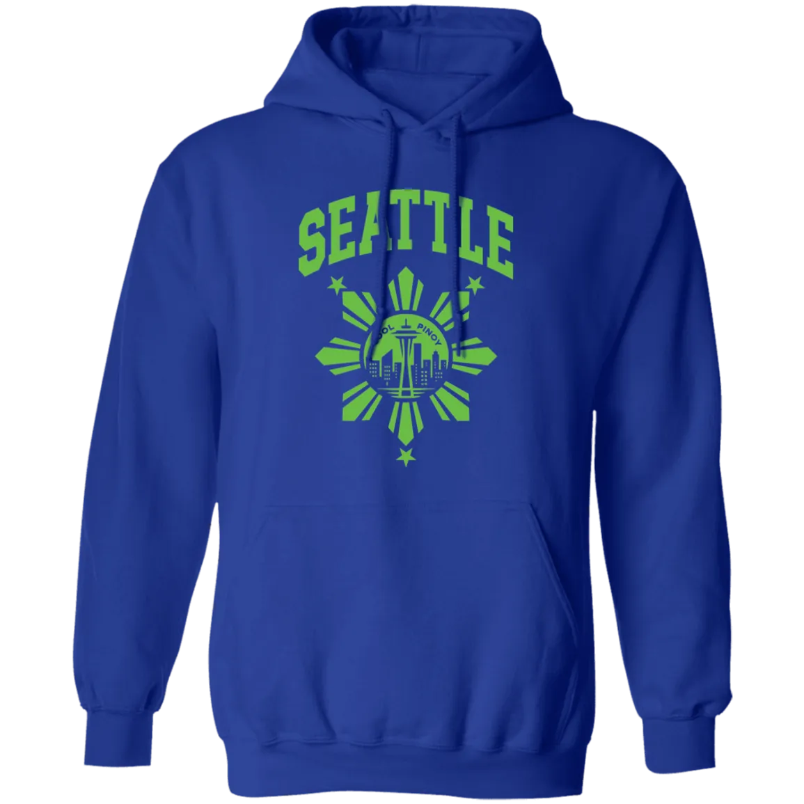 Seattle with Sun and Stars Unisex Pullover Hoodie