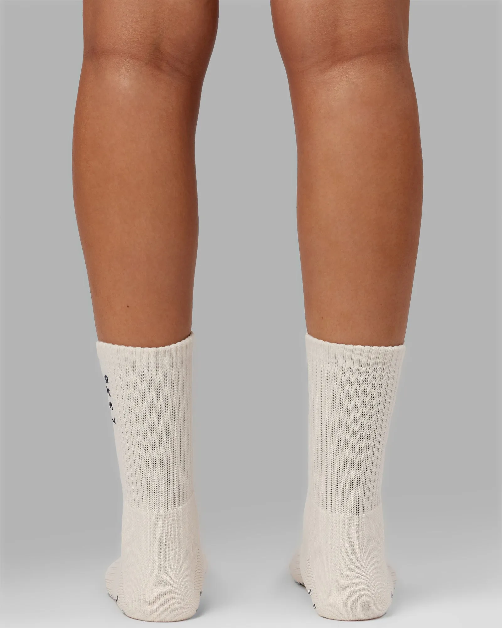 Signal Crew Pilates Grip Socks - Off White-Future Dusk
