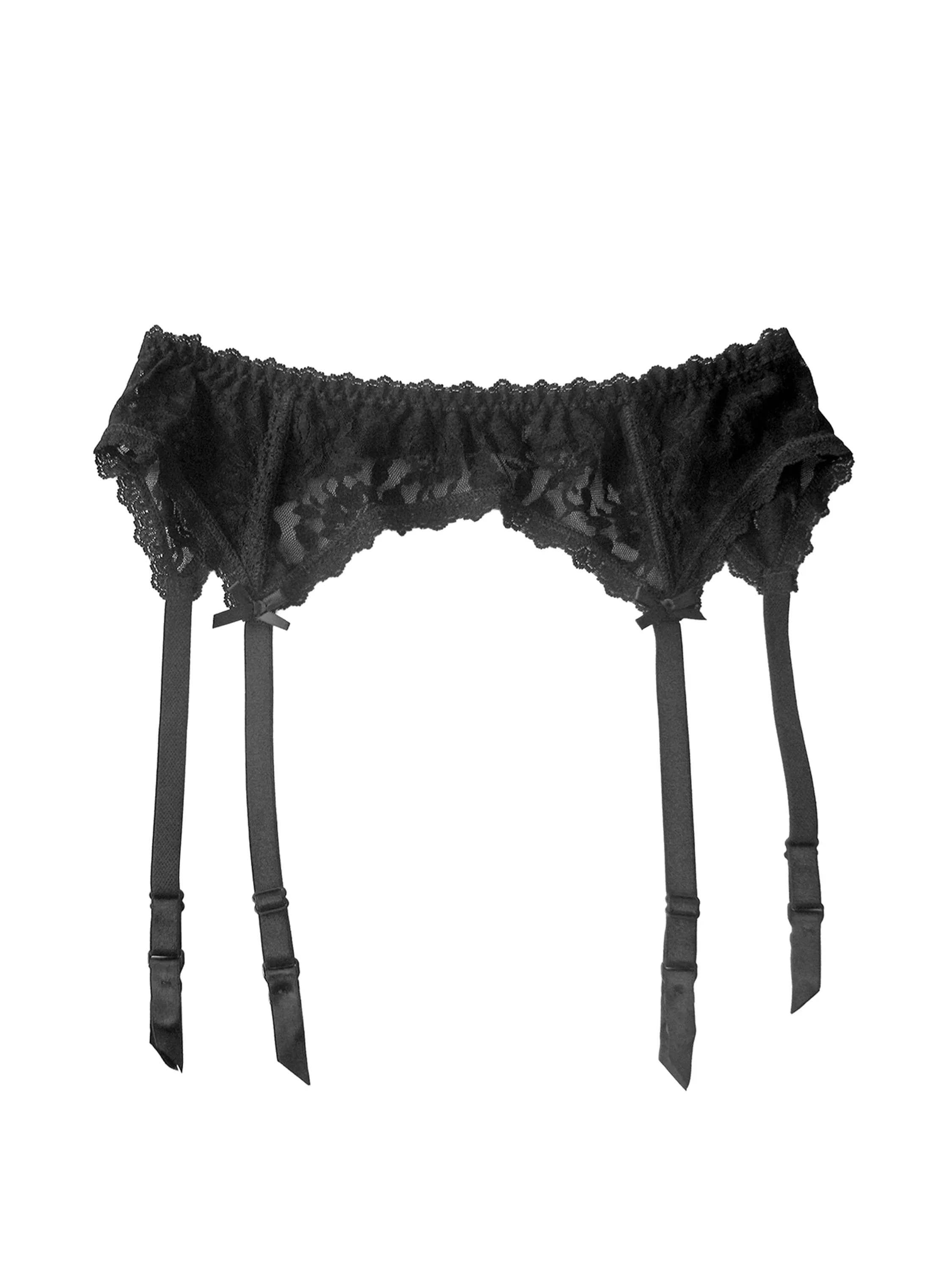 Signature Lace Garter Belt Black