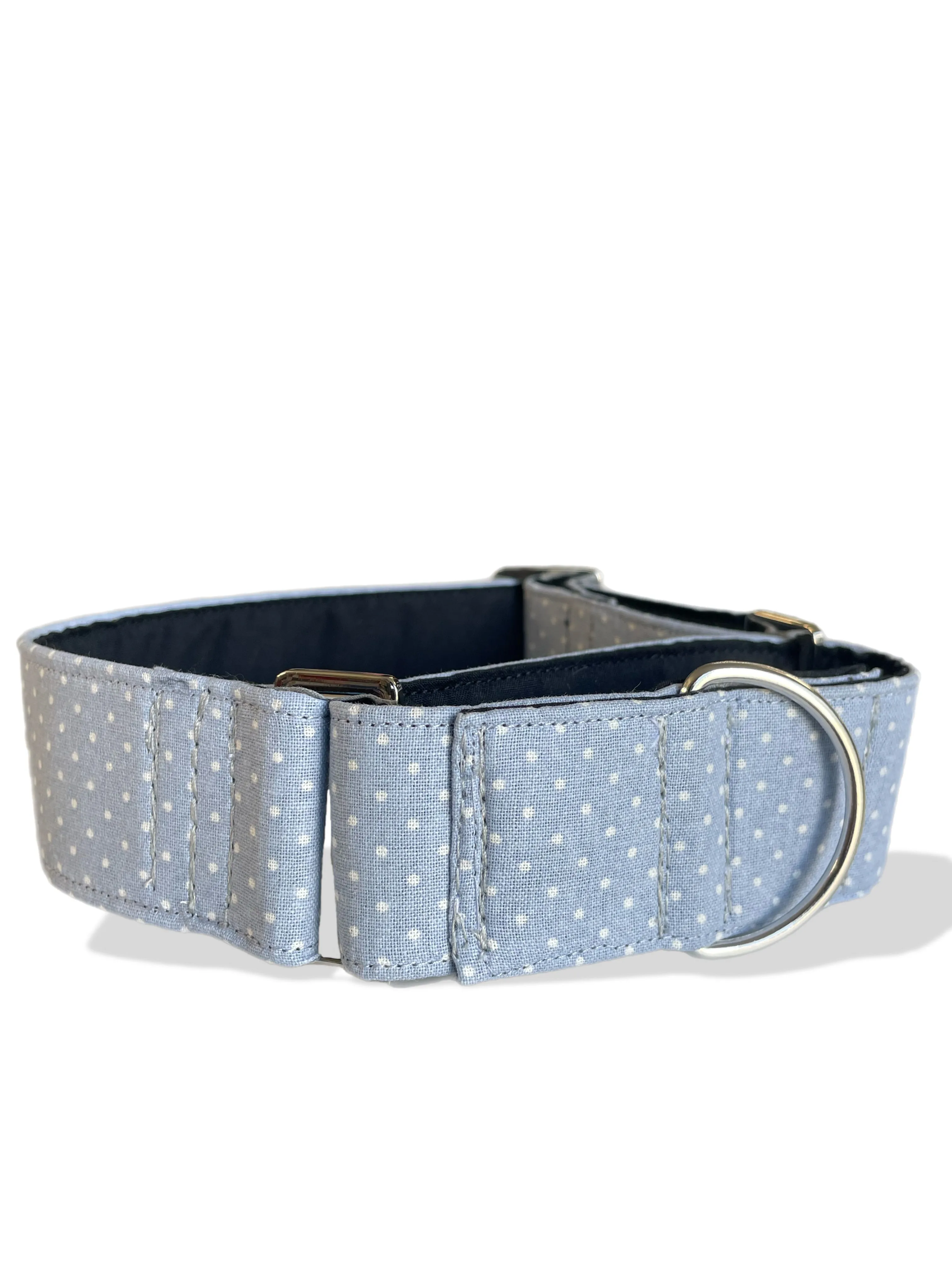 Simply dotty spotty design greyhound Martingale collar cotton covered super soft