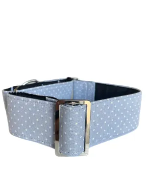 Simply dotty spotty design greyhound Martingale collar cotton covered super soft