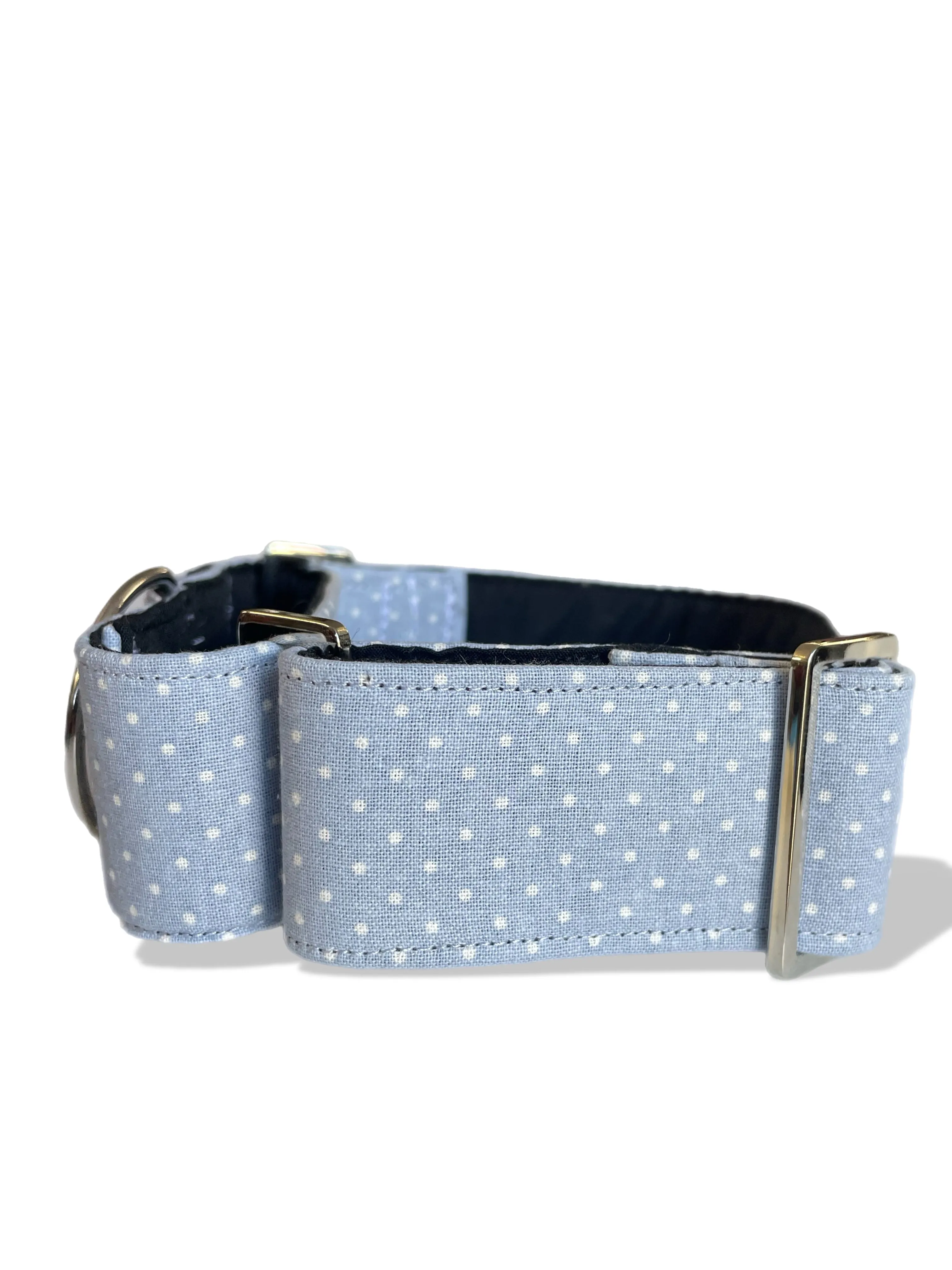 Simply dotty spotty design greyhound Martingale collar cotton covered super soft