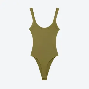 Sleeveless Scoop-Neck Stretchy Knit Bodysuits