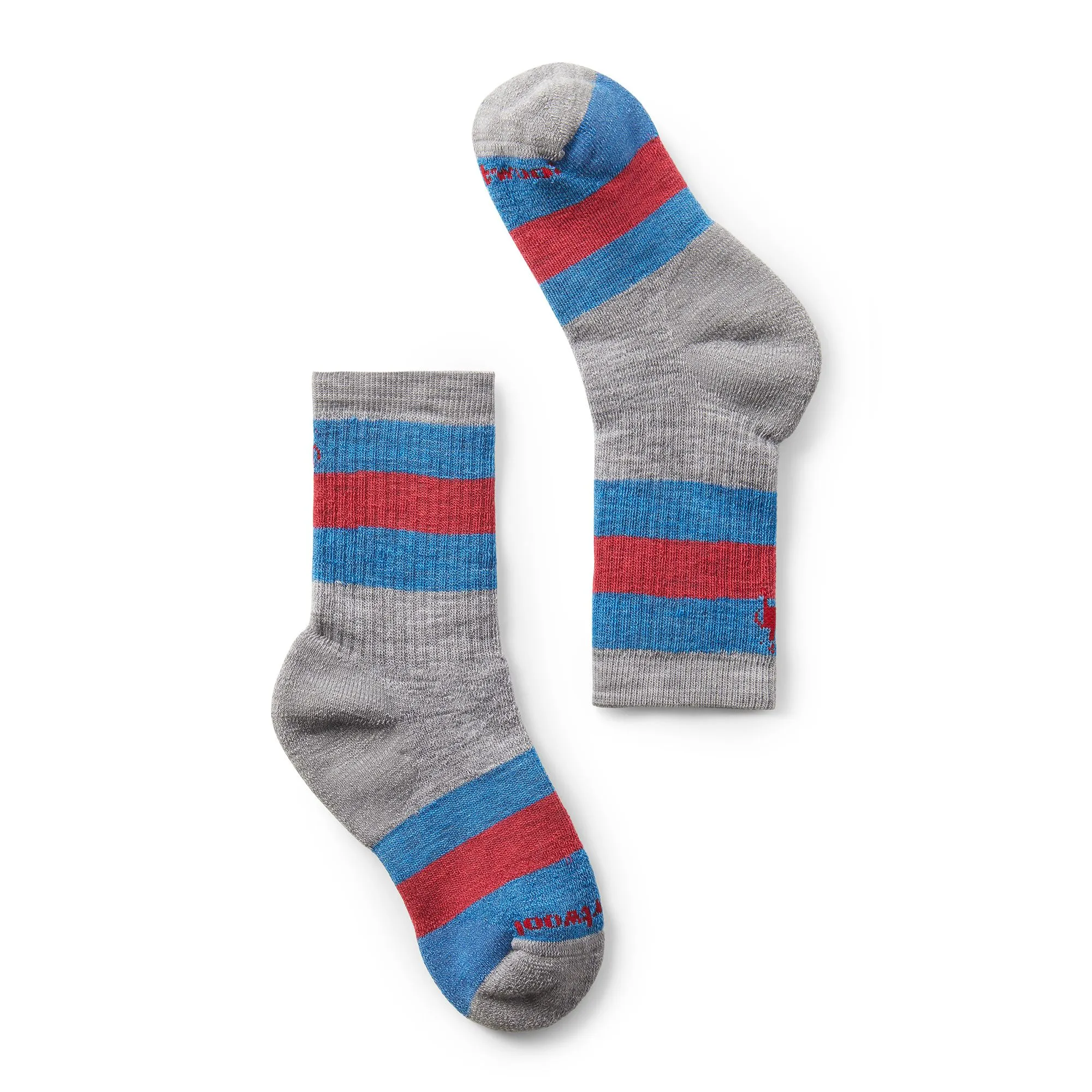 Smartwool Hike Full Cushion Striped Crew Socks - Light Grey