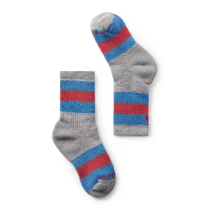 Smartwool Hike Full Cushion Striped Crew Socks - Light Grey