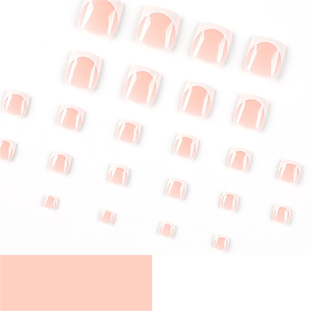 Square Toe Flash Powder Simple White Edge