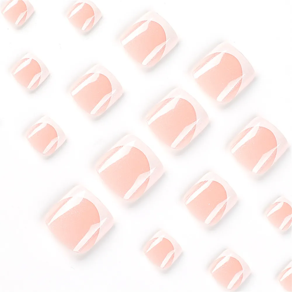 Square Toe Flash Powder Simple White Edge