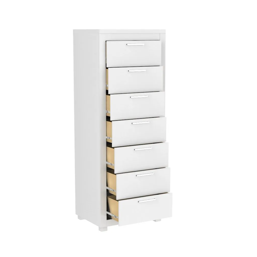 Standing Bureau - 7 drawer - Aria - White