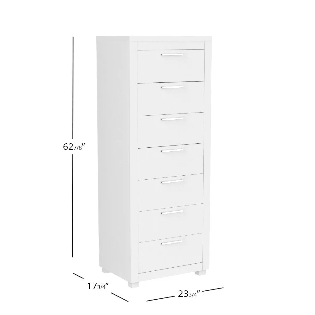 Standing Bureau - 7 drawer - Aria - White
