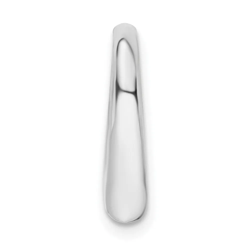 Sterling Silver Polished 3D Solid Floating Heart Pendant