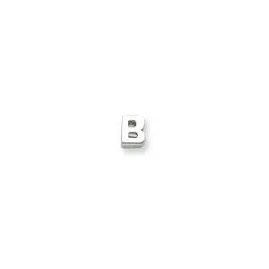 Sterling Silver Polished B Initial Slide