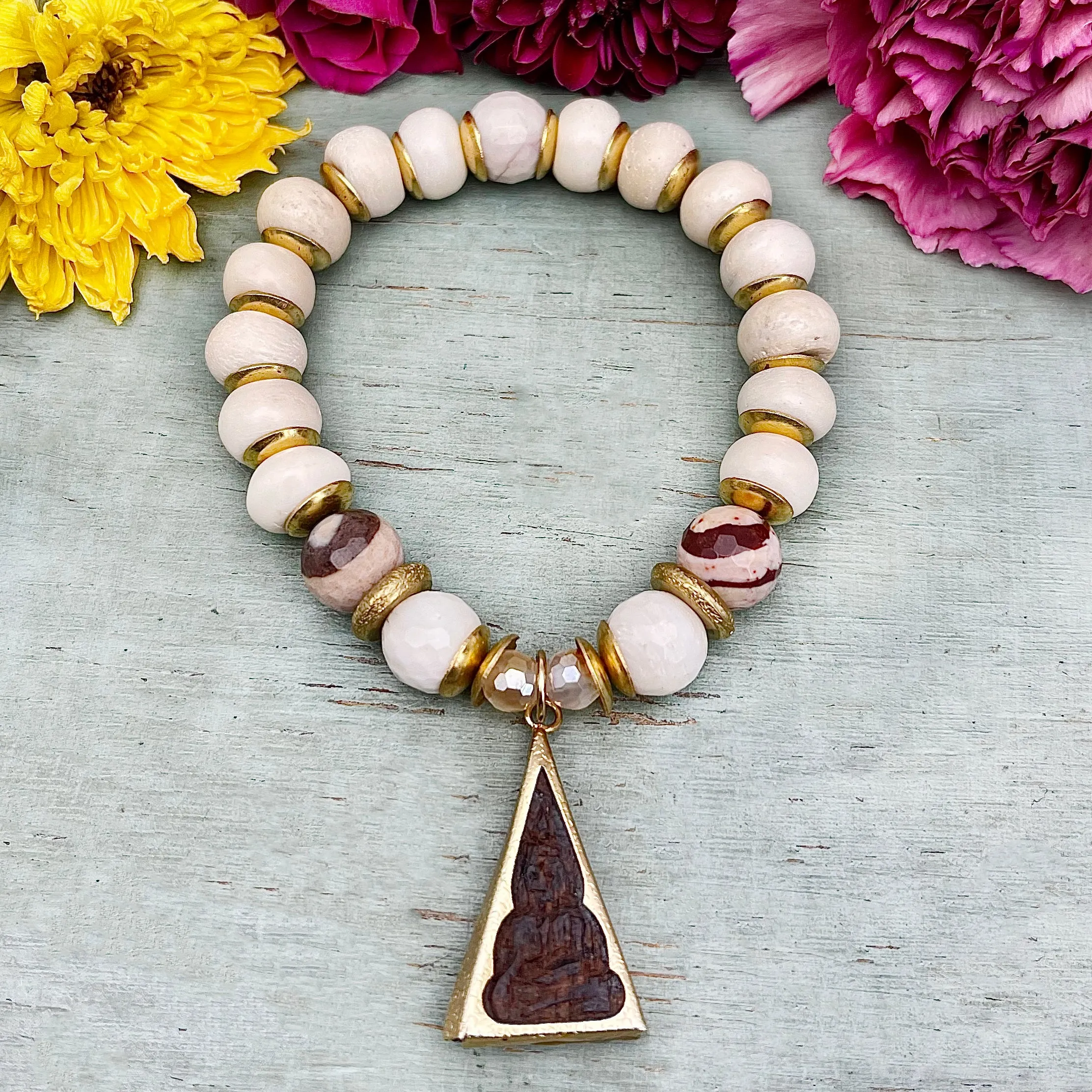 Stone Bohemian Stretch Bracelet Stack