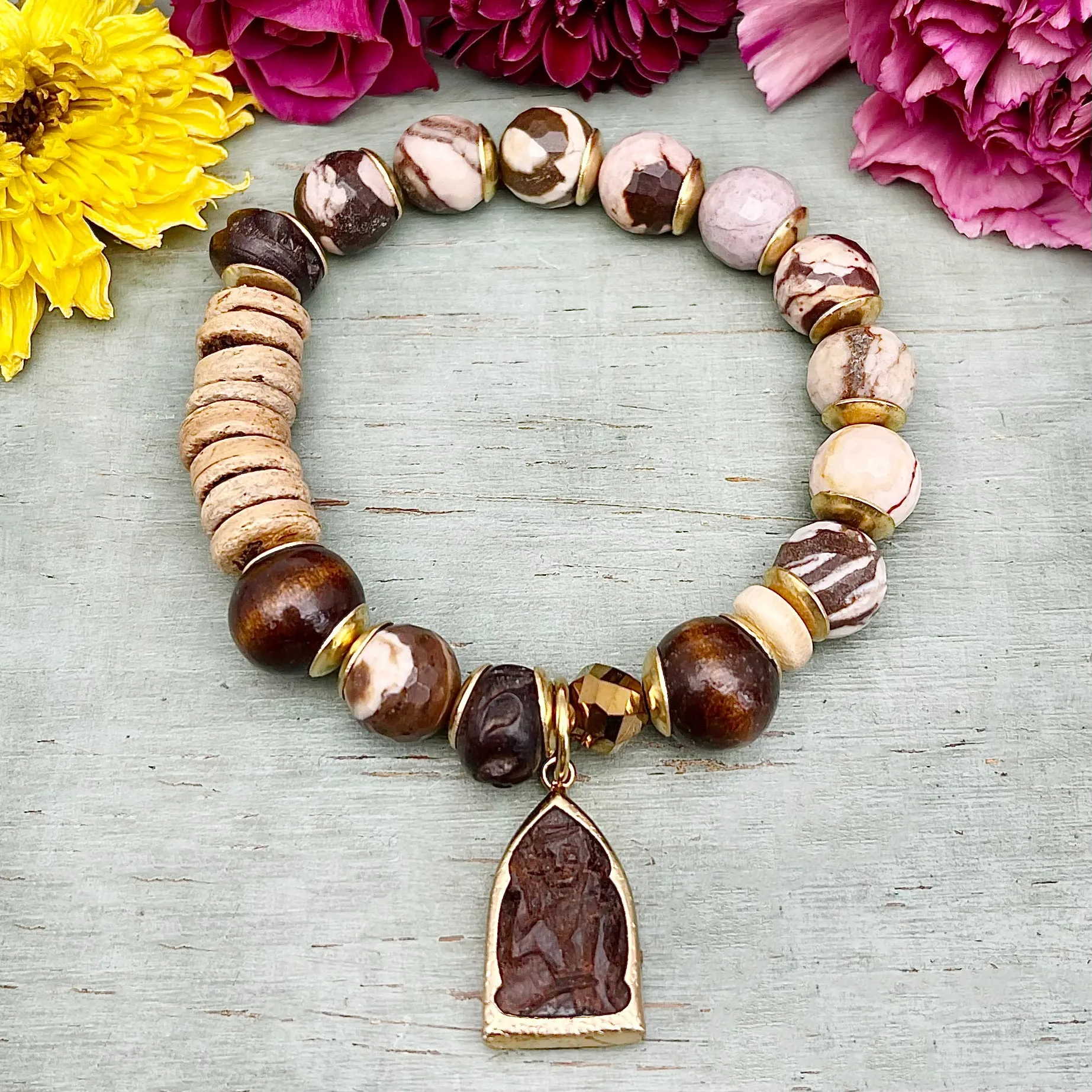 Stone Bohemian Stretch Bracelet Stack