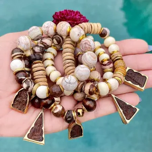 Stone Bohemian Stretch Bracelet Stack