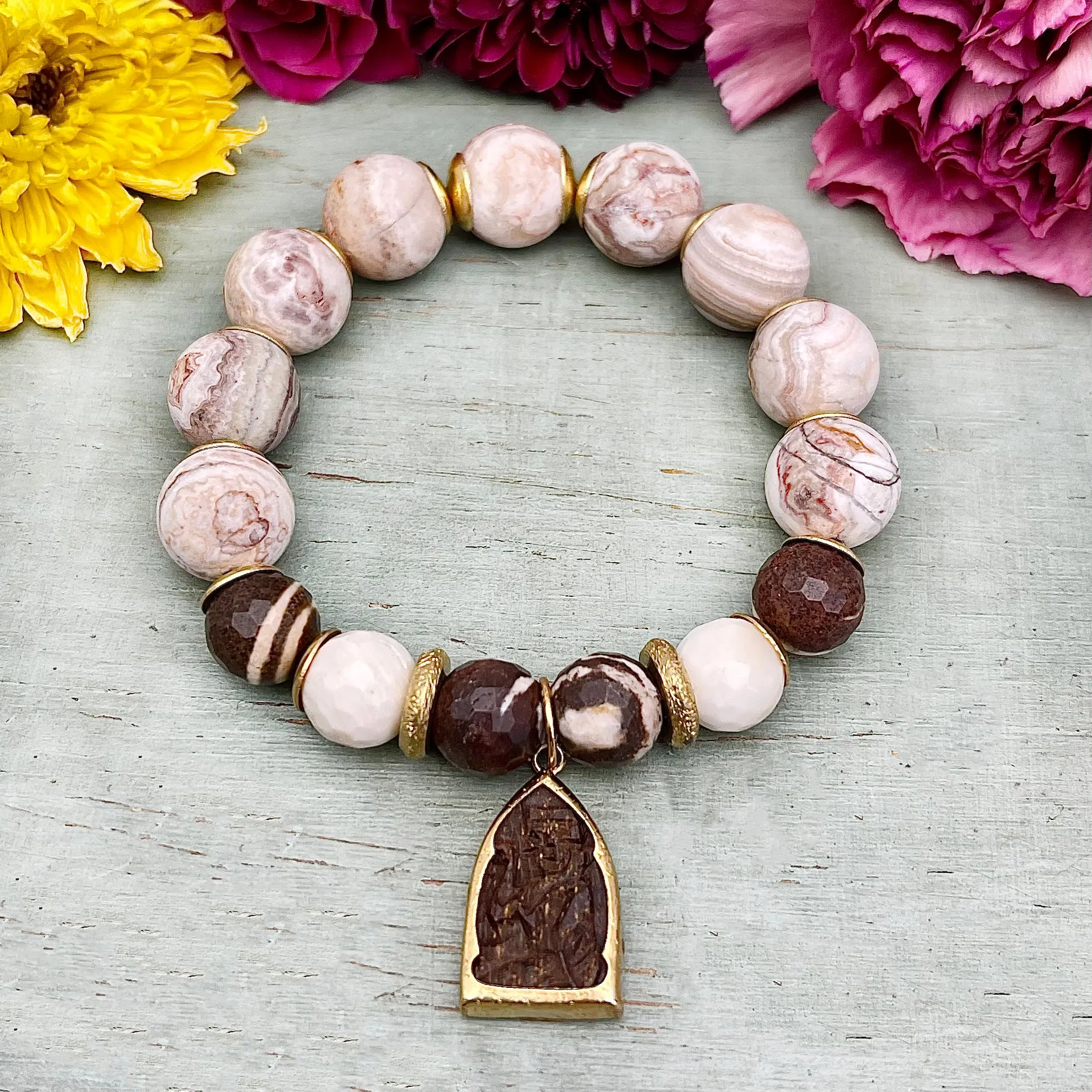 Stone Bohemian Stretch Bracelet Stack