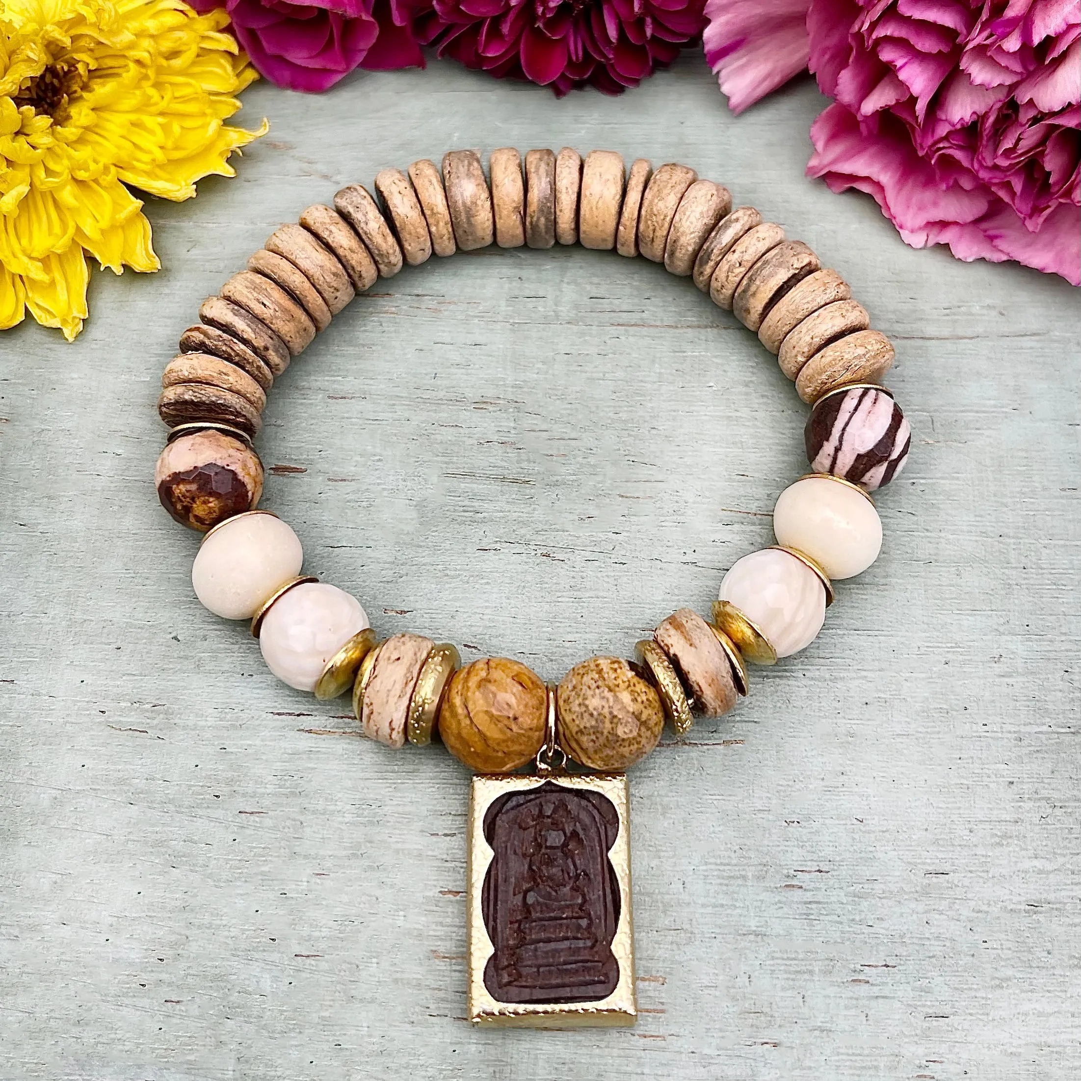 Stone Bohemian Stretch Bracelet Stack