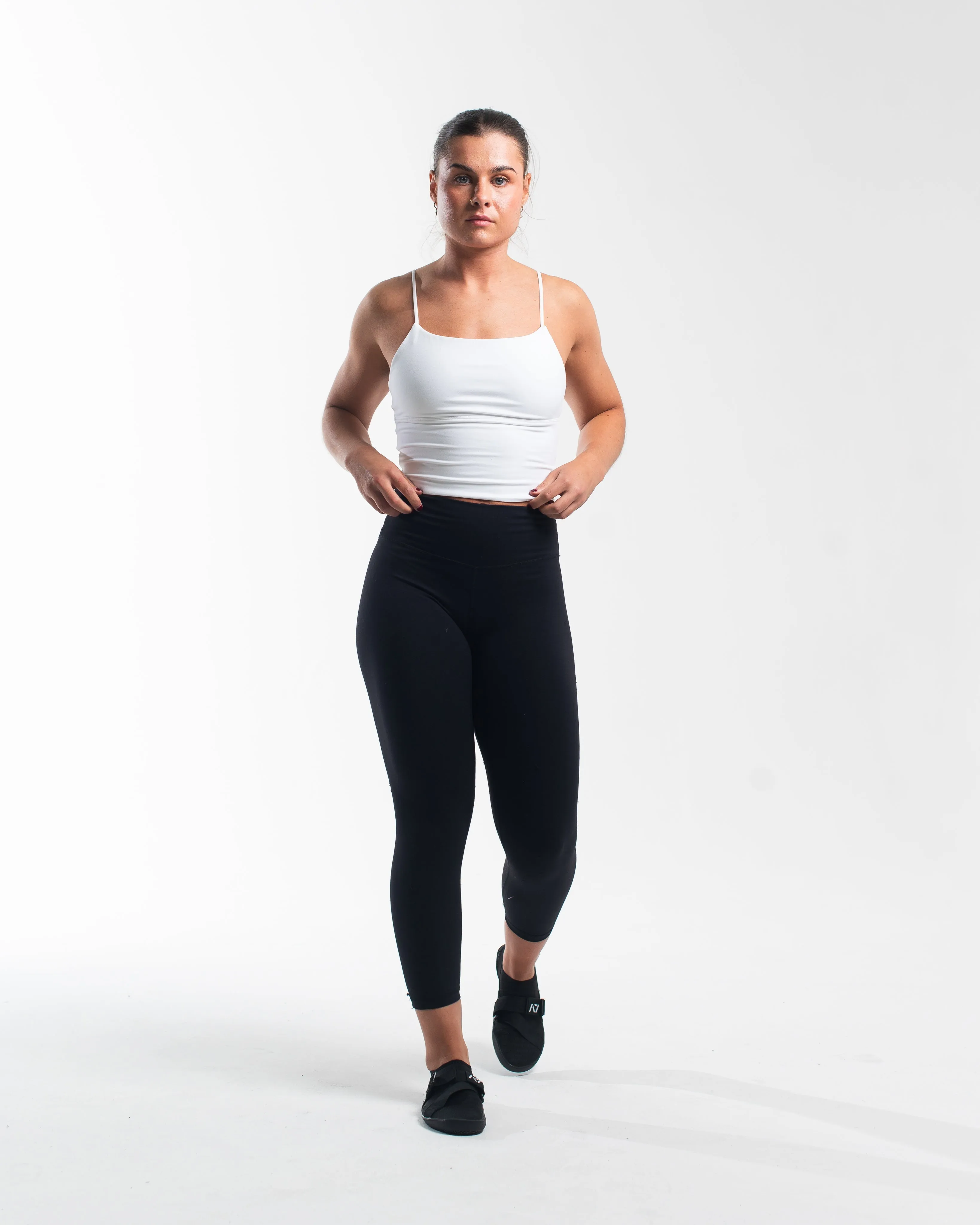 Strappy Cropped Cami - White