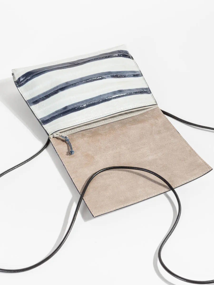 strappy foldover - striped eel