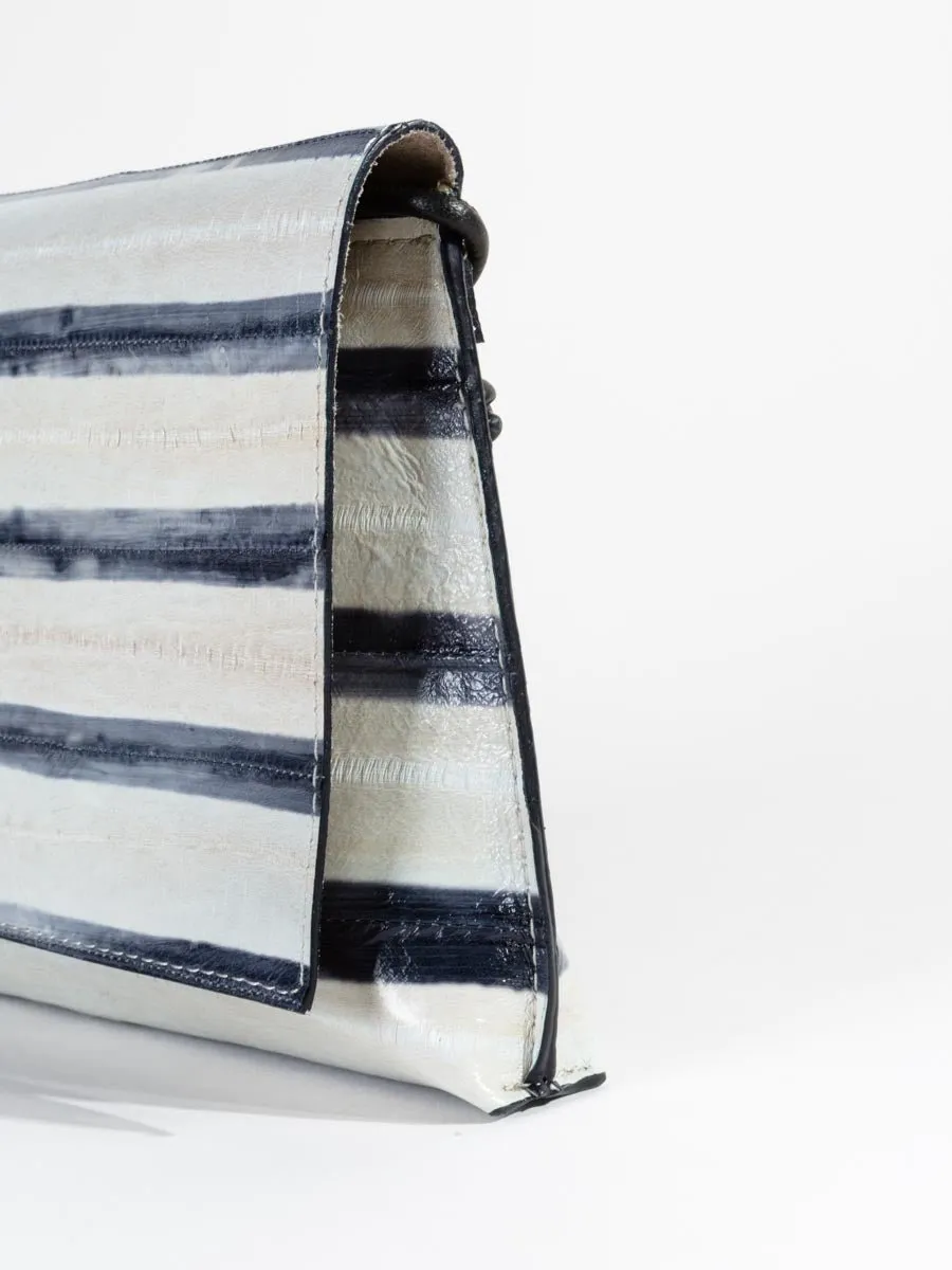 strappy foldover - striped eel