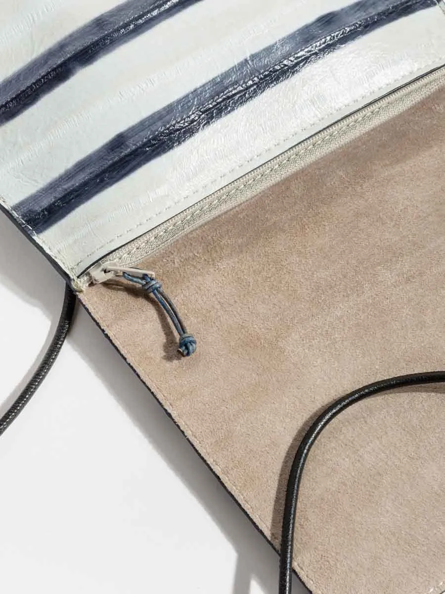 strappy foldover - striped eel