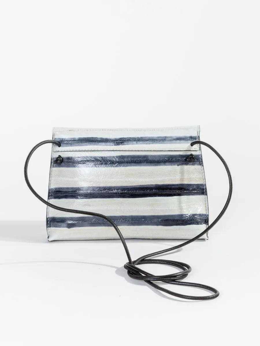 strappy foldover - striped eel