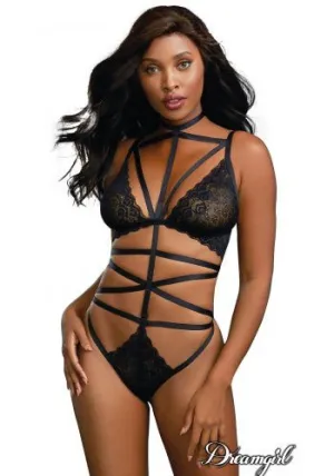 Strappy Teddy with Stretch Lace