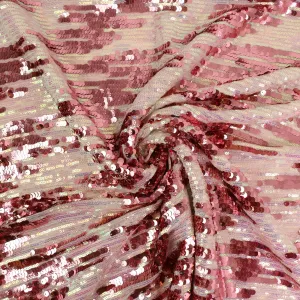 Stretchy Sequin Fabric - Pink, Blue, iridescent