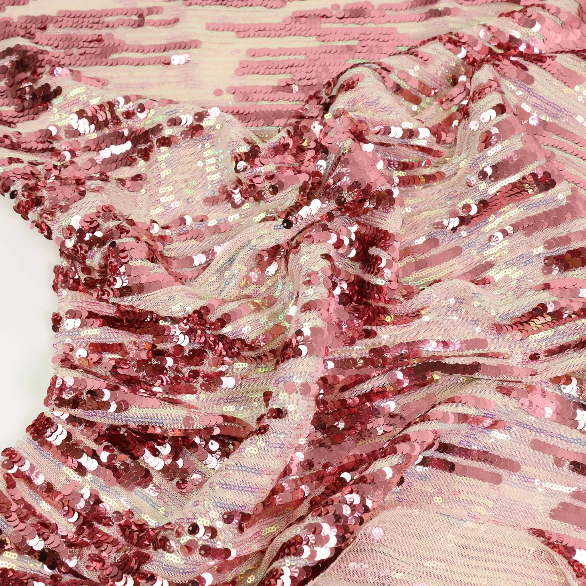 Stretchy Sequin Fabric - Pink, Blue, iridescent