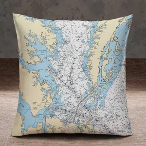 The Lower Chesapeake Bay Square Pillow Cover