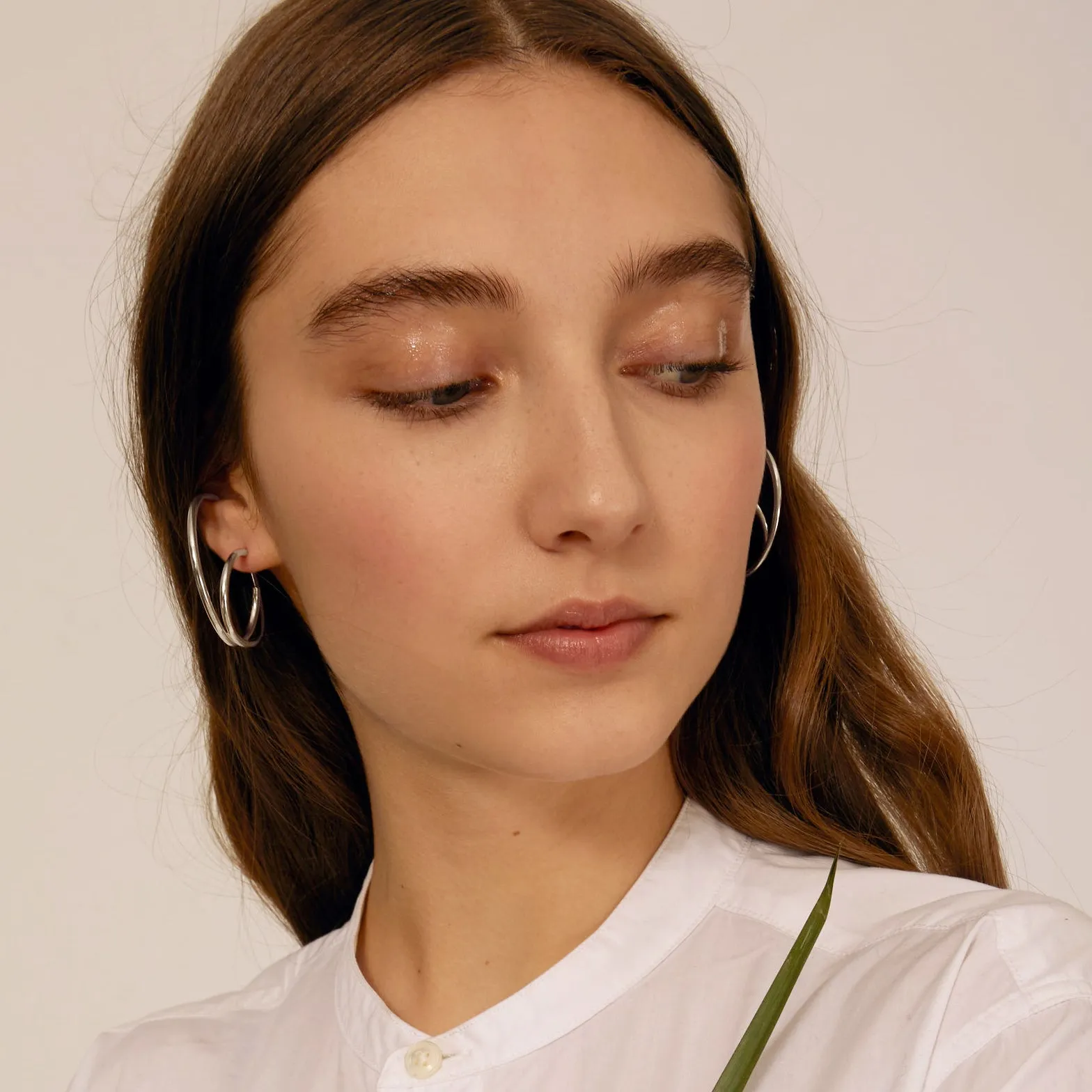 Thru Hoops in Rhodium