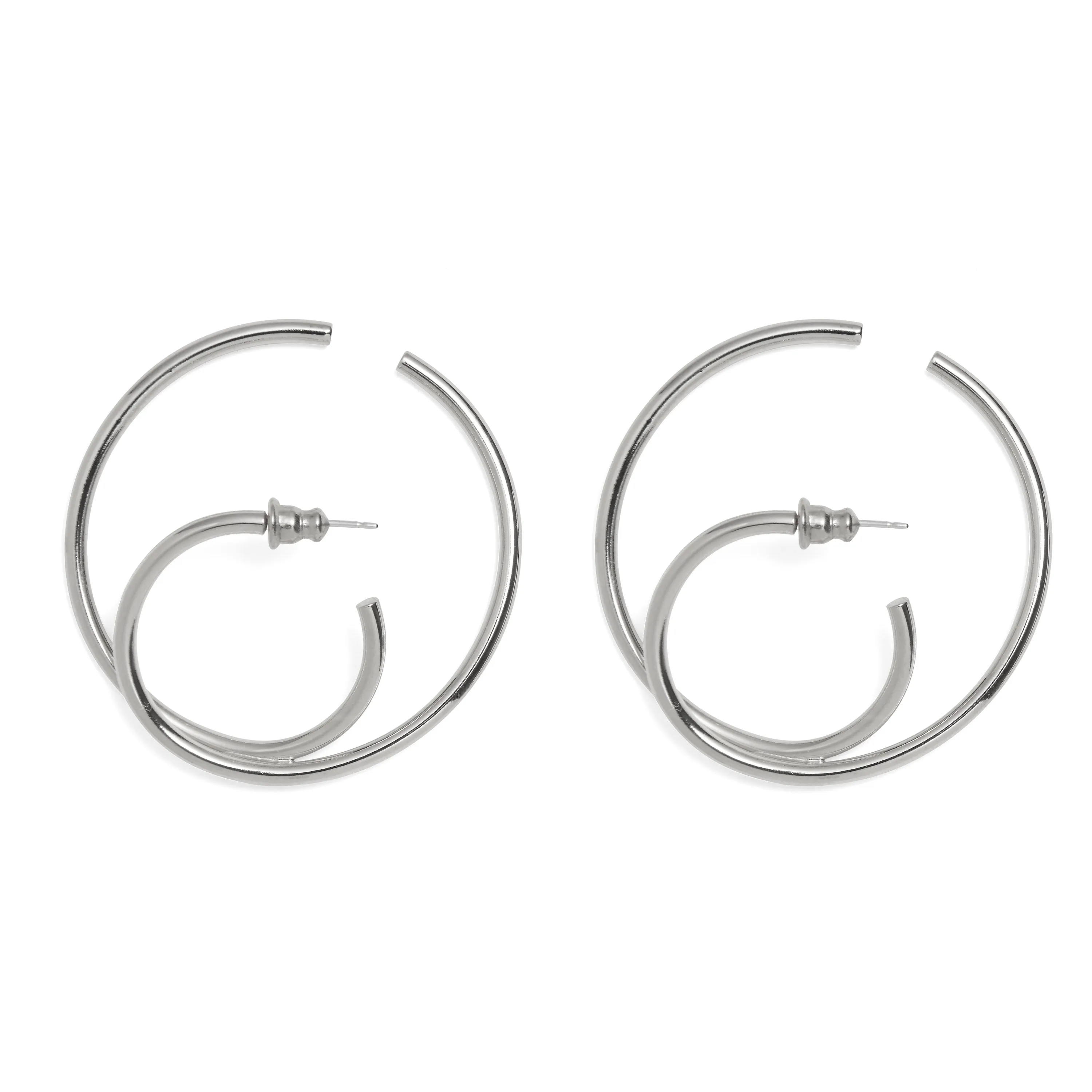 Thru Hoops in Rhodium