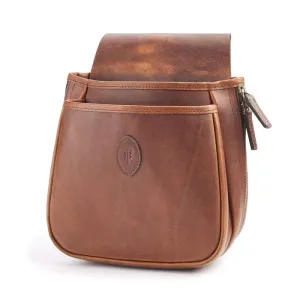 TOM BECKBE LEATHER SHELL BAG - OAK