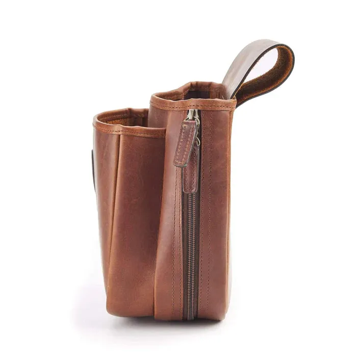 TOM BECKBE LEATHER SHELL BAG - OAK