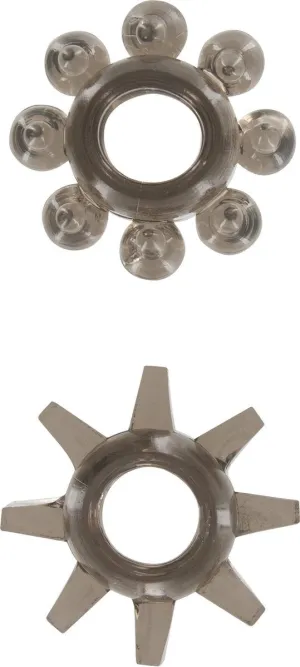 Toyjoy - Power Stretchy Rings - 2 stuks - rookgrijs