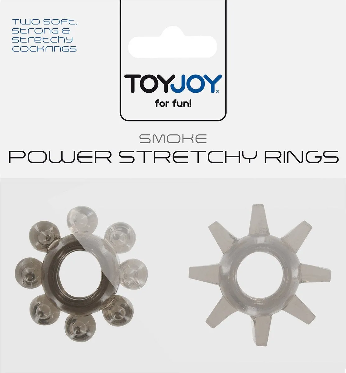 Toyjoy - Power Stretchy Rings - 2 stuks - rookgrijs