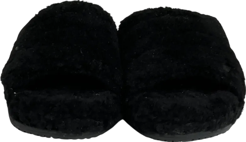 UGG Black Fluff Slides UK 5.5 EU 38.5 👠