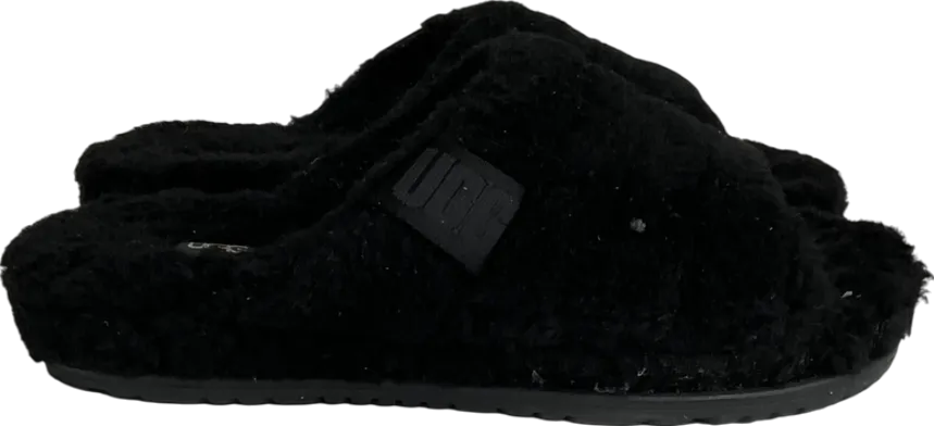 UGG Black Fluff Slides UK 5.5 EU 38.5 👠