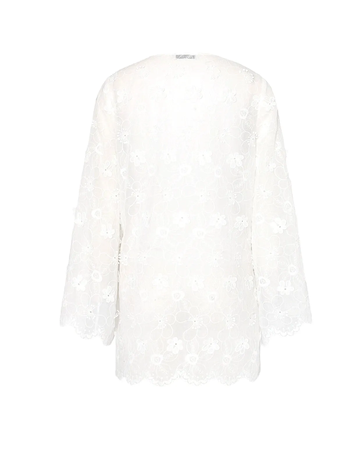 Viara 3D Floral Embroidery Cover Up ::RET