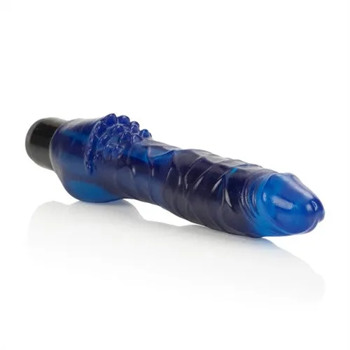 Waterproof Delights Vibe With Clit Stimulator Jelly Blue