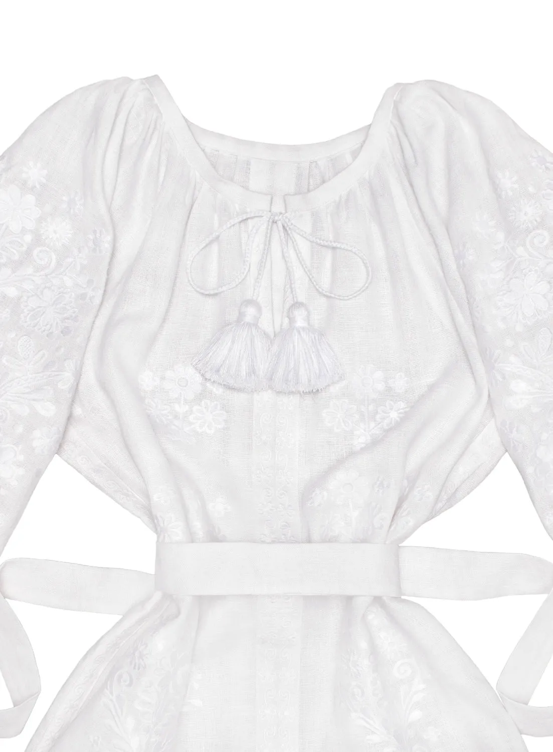 White Kaftan with embroidery