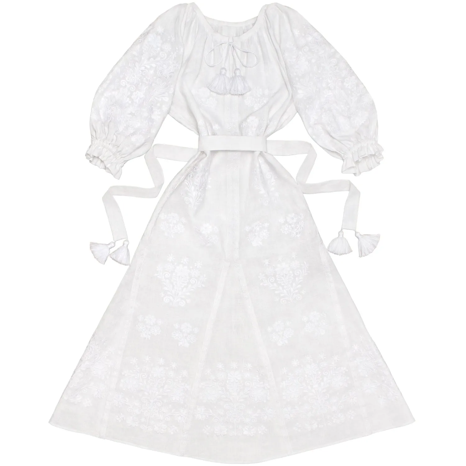 White Kaftan with embroidery