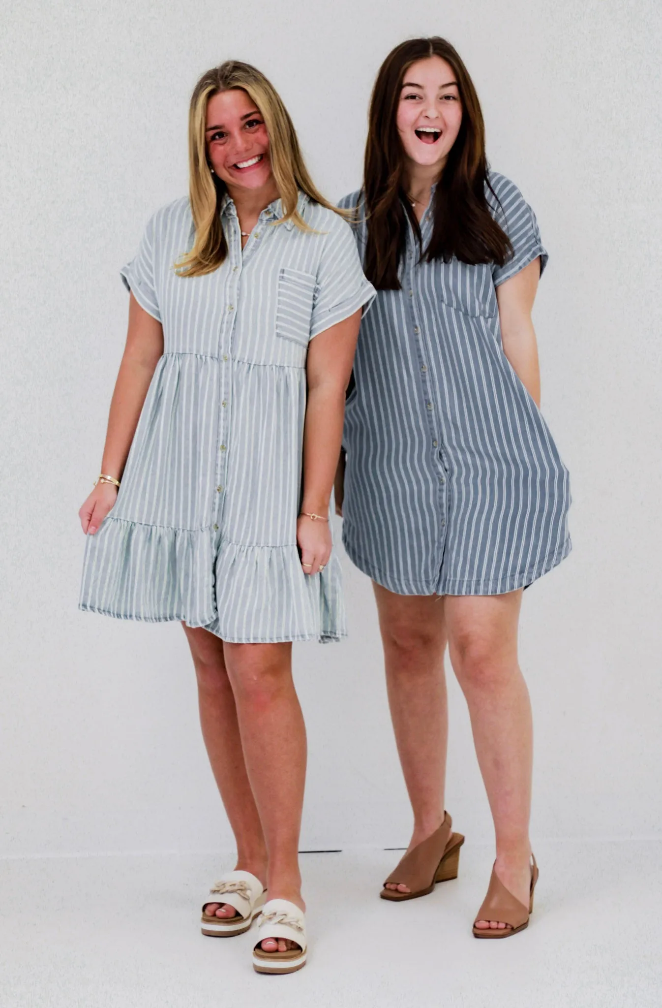 Willing to Dream Striped Denim Dress