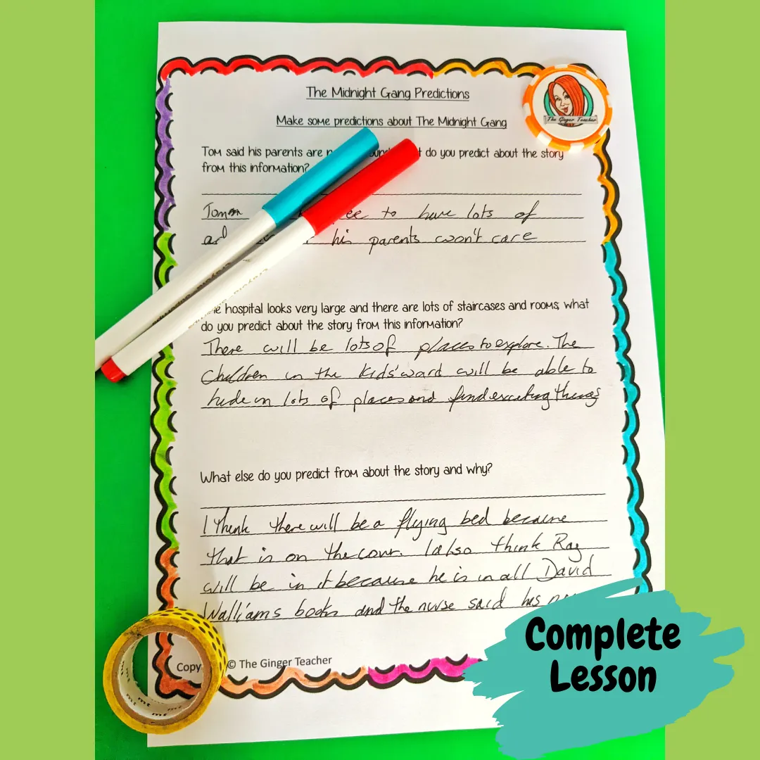 Writing Predictions Lesson